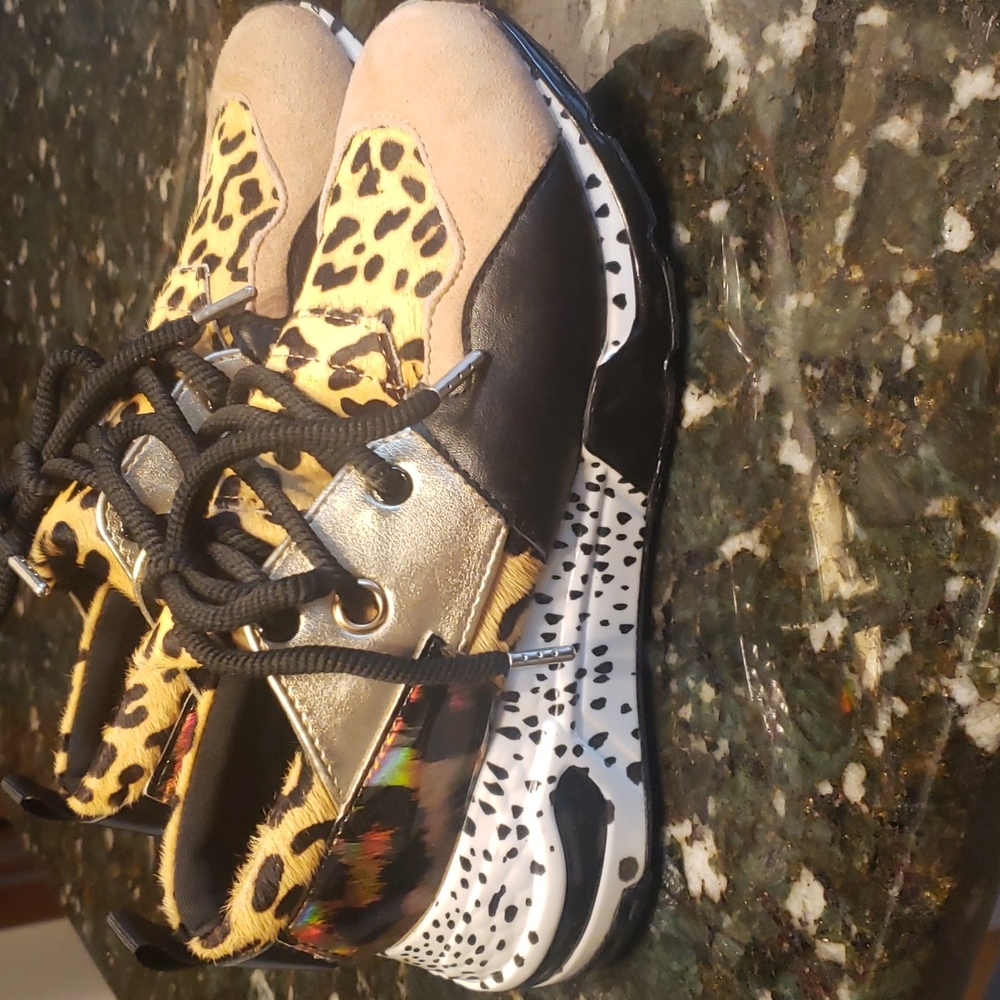 Steve Madden cliff leopard sneakers